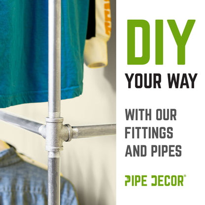 3/4 in. Galvanized 6-Way Fitting PIPE DECOR