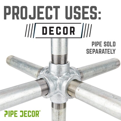 3/4 in. Galvanized 6-Way Fitting PIPE DECOR