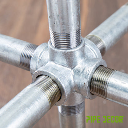 3/4 in. Galvanized 6-Way Fitting PIPE DECOR