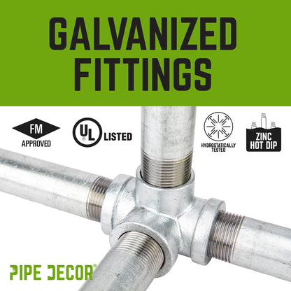 1 in. Galvanized 5-Way Fitting PIPE DECOR