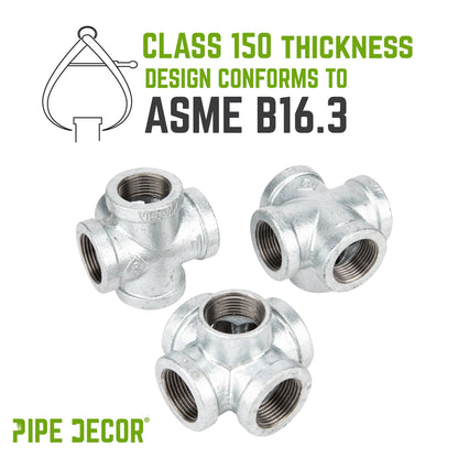 1 in. Galvanized 5-Way Fitting PIPE DECOR