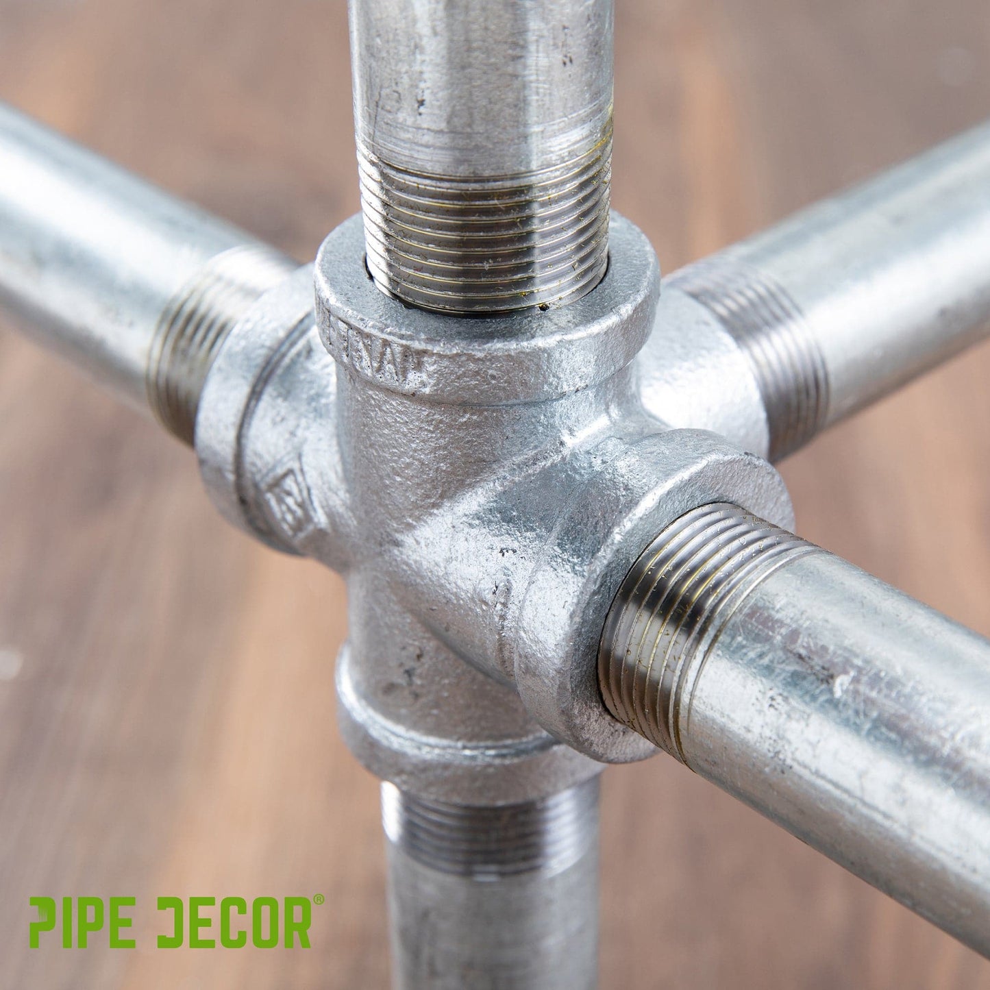 1 in. Galvanized 5-Way Fitting PIPE DECOR