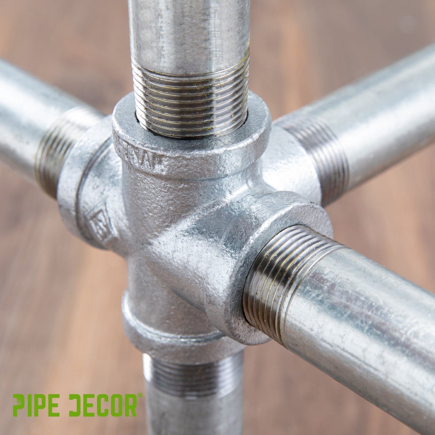 1/2 in. Galvanized 5-Way Fitting PIPE DECOR