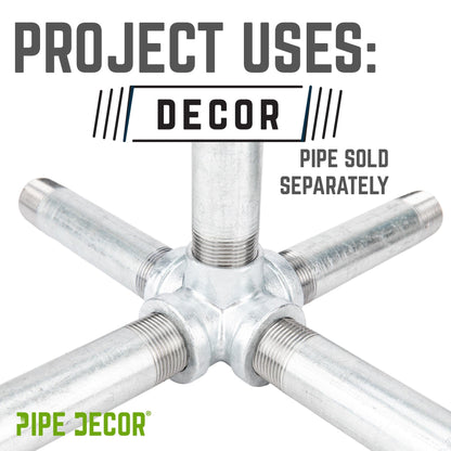 3/4 in. Galvanized 5-Way Fitting PIPE DECOR