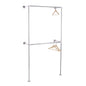 Galvanized Wall Mounted Double Hung Clothing Rack PIPE DECOR