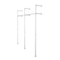 76.375 in. Galvanized Wall Mounted Clothing Rack, Double PIPE DECOR