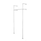 41 in. Galvanized Wall Mounted Clothing Rack, Single PIPE DECOR