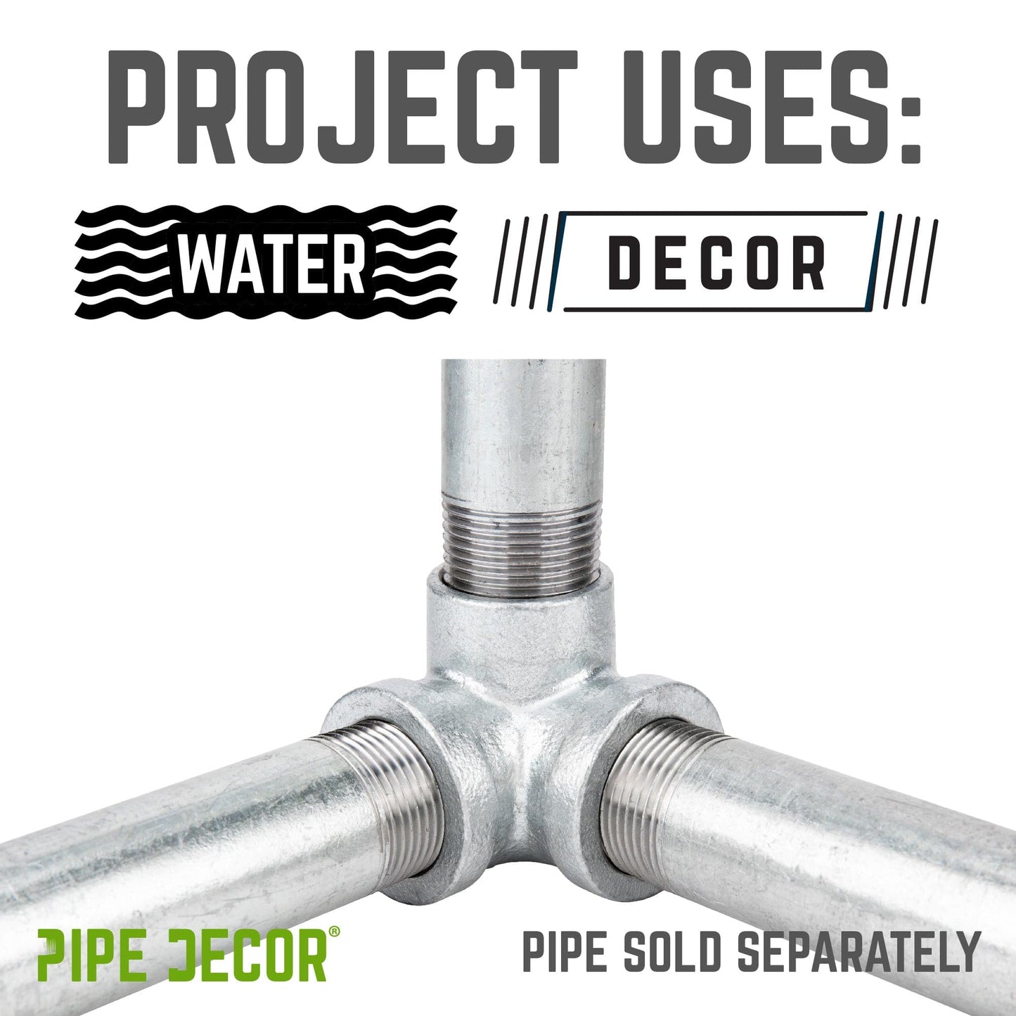 1 in. Galvanized Side Outlet Elbow PIPE DECOR