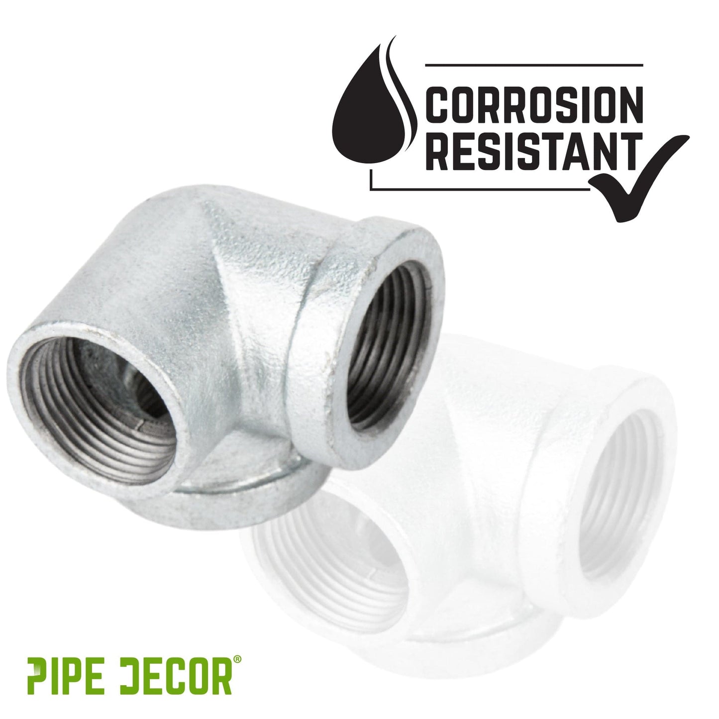 1 in. Galvanized Side Outlet Elbow PIPE DECOR