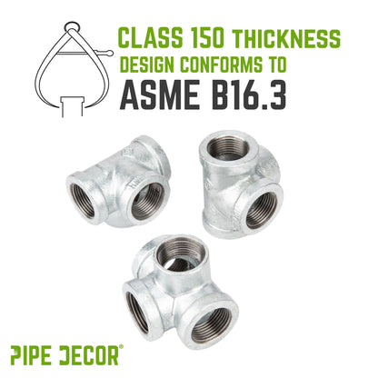 1 in. Galvanized Iron Side Outlet Tee PIPE DECOR