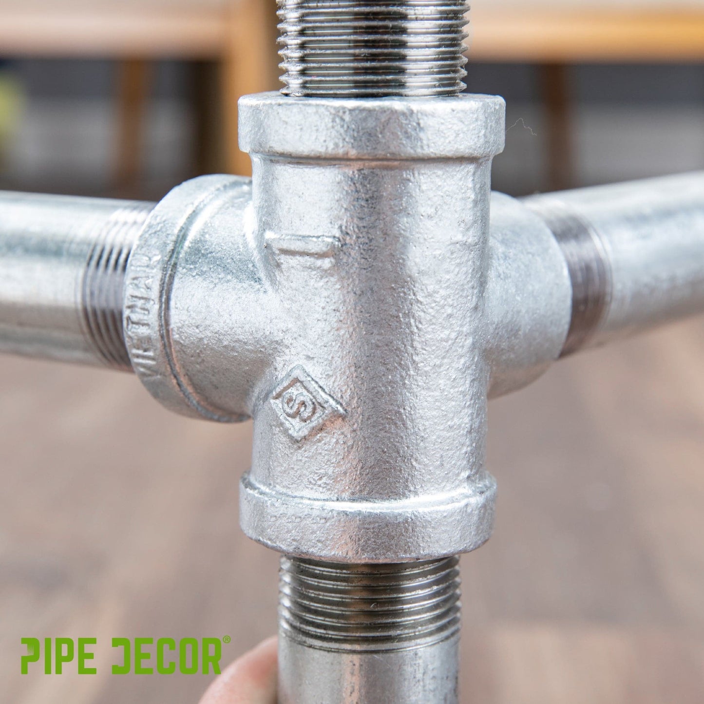 1 in. Galvanized Iron Side Outlet Tee PIPE DECOR