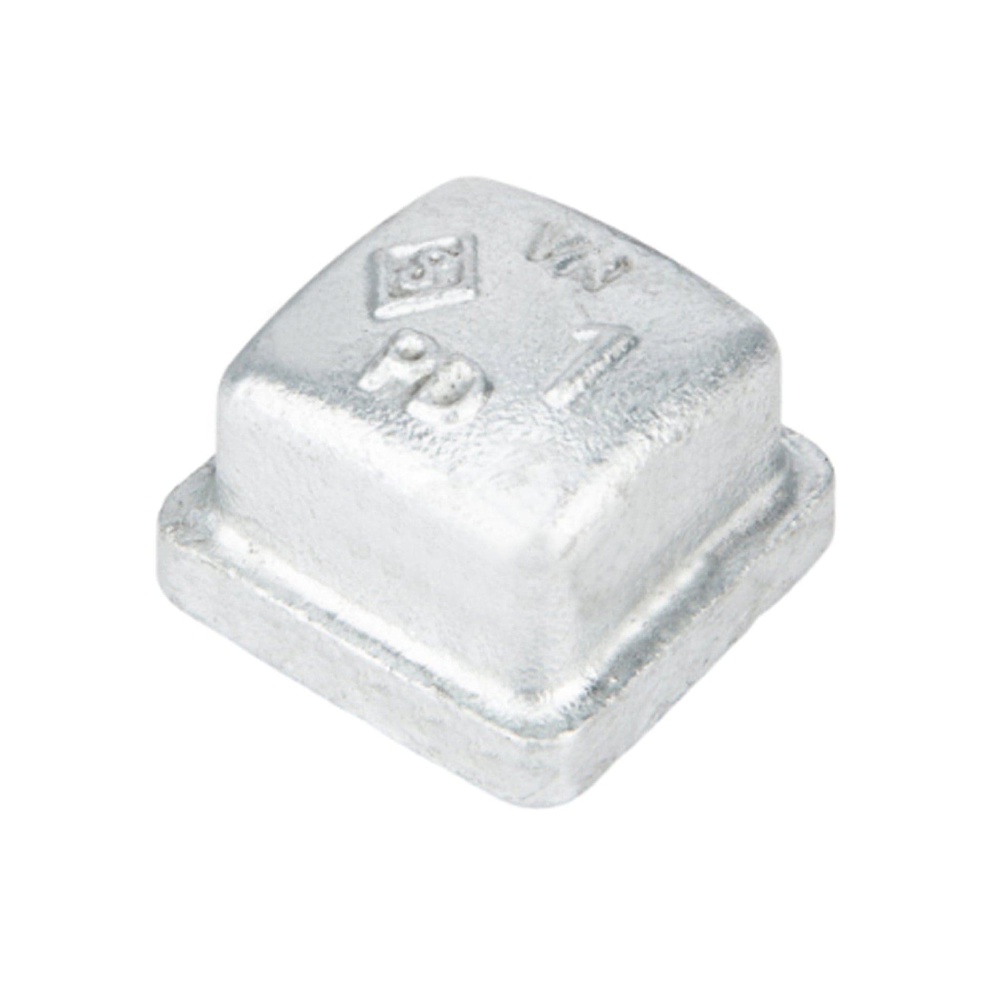 1 in. Galvanized Square Cap PIPE DECOR