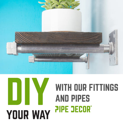 1 in. Galvanized Square Cap PIPE DECOR