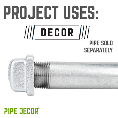 1 in. Galvanized Square Cap PIPE DECOR
