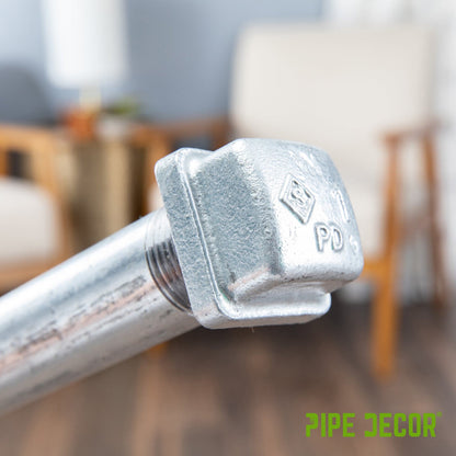 1 in. Galvanized Square Cap PIPE DECOR