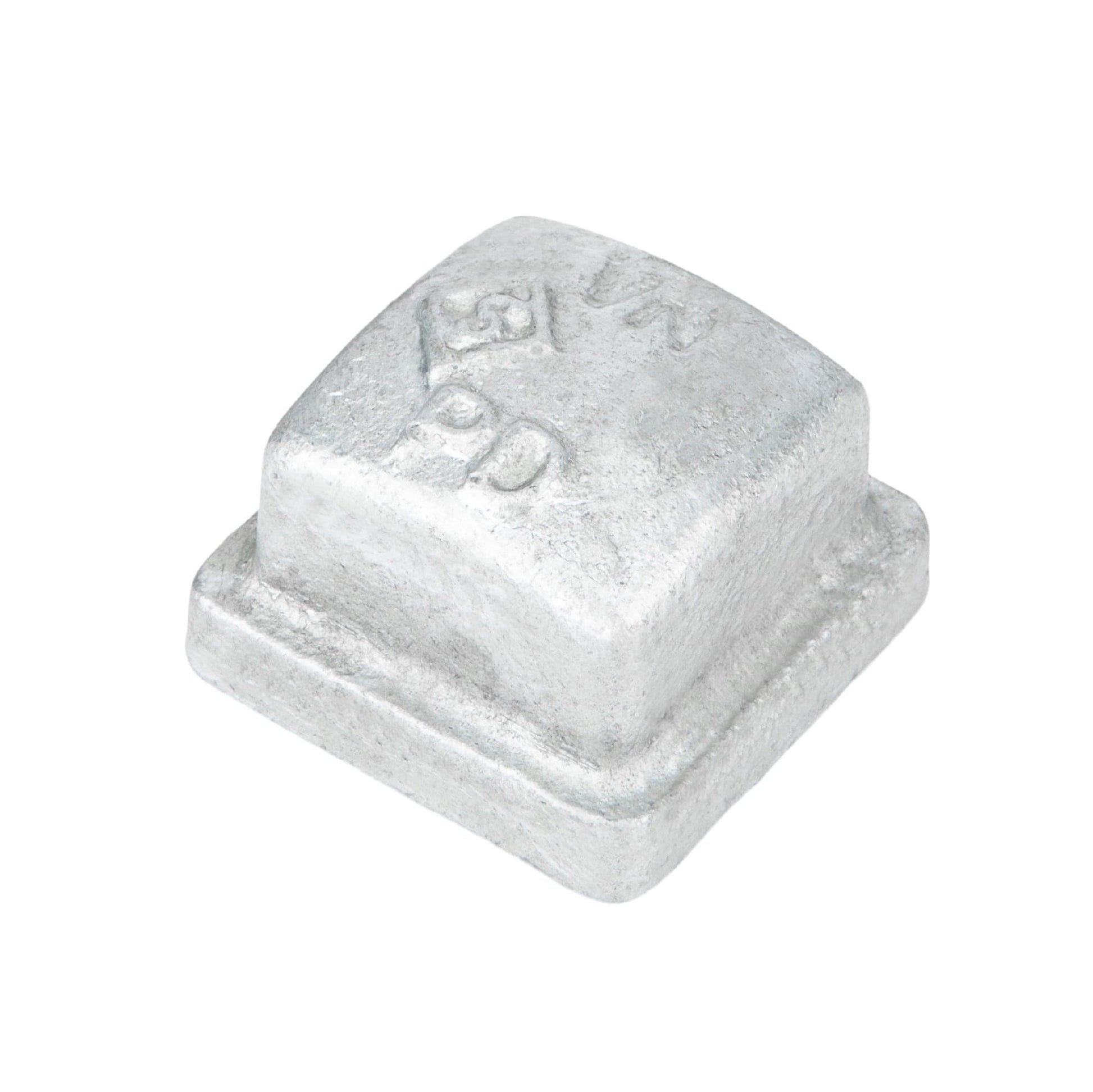 1/2 in. Galvanized Square Cap PIPE DECOR