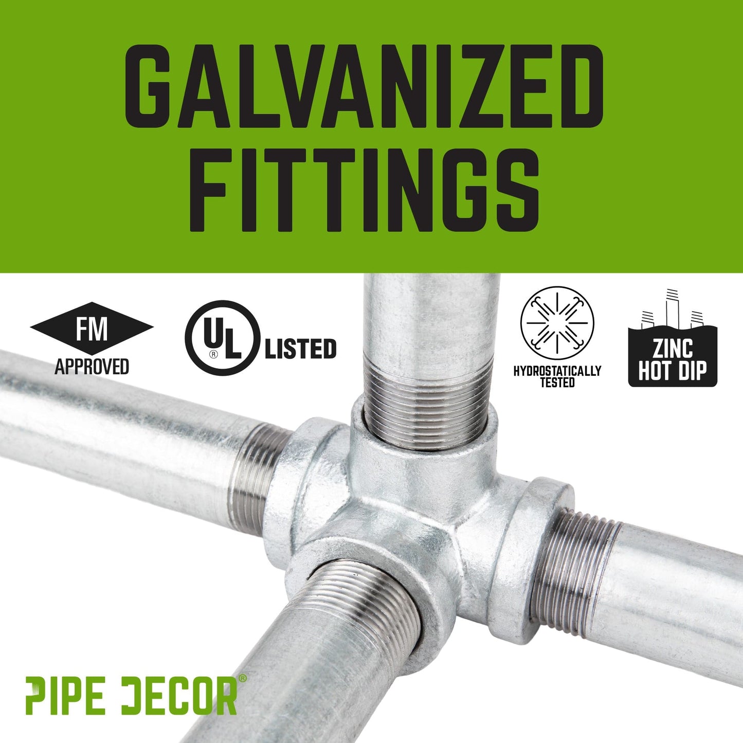3/4 in. Galvanized Square Cap PIPE DECOR