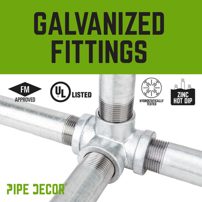 3/4 in. Galvanized Square Cap PIPE DECOR