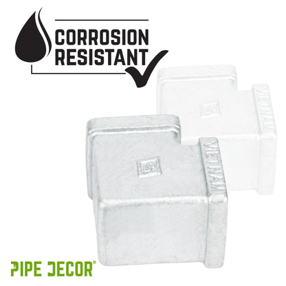 1/2 in. Galvanized Square 90 Degree Elbow PIPE DECOR