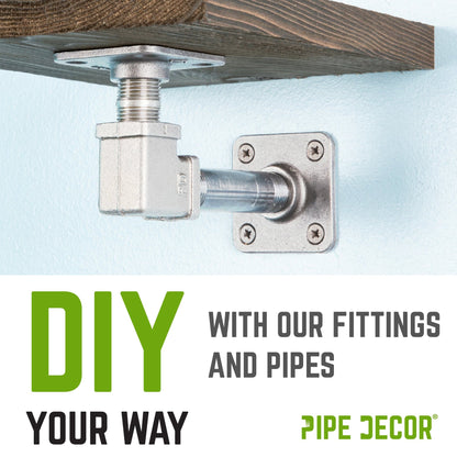 3/4 in. Galvanized Square 90 Degree Elbow PIPE DECOR