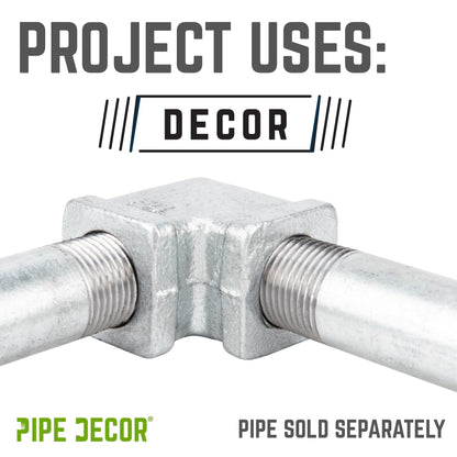 3/4 in. Galvanized Square 90 Degree Elbow PIPE DECOR