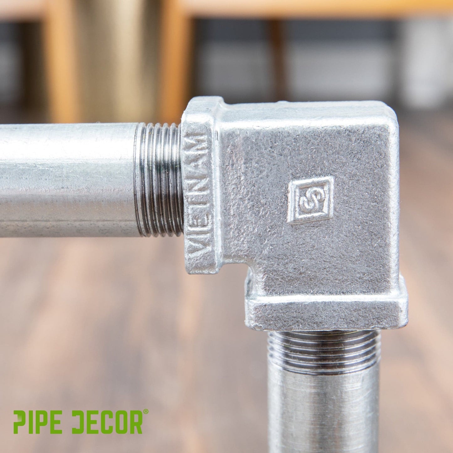 3/4 in. Galvanized Square 90 Degree Elbow PIPE DECOR