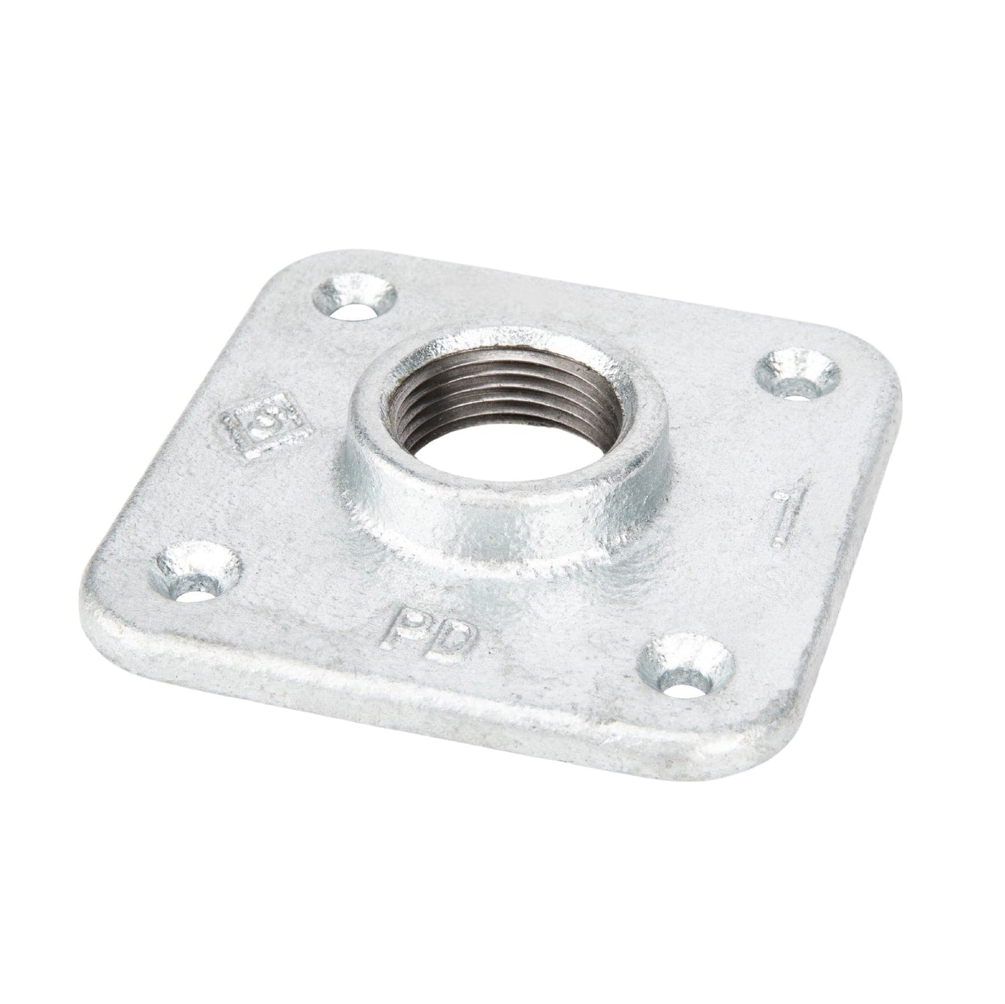 1 in. Galvanized Square Floor Flange PIPE DECOR