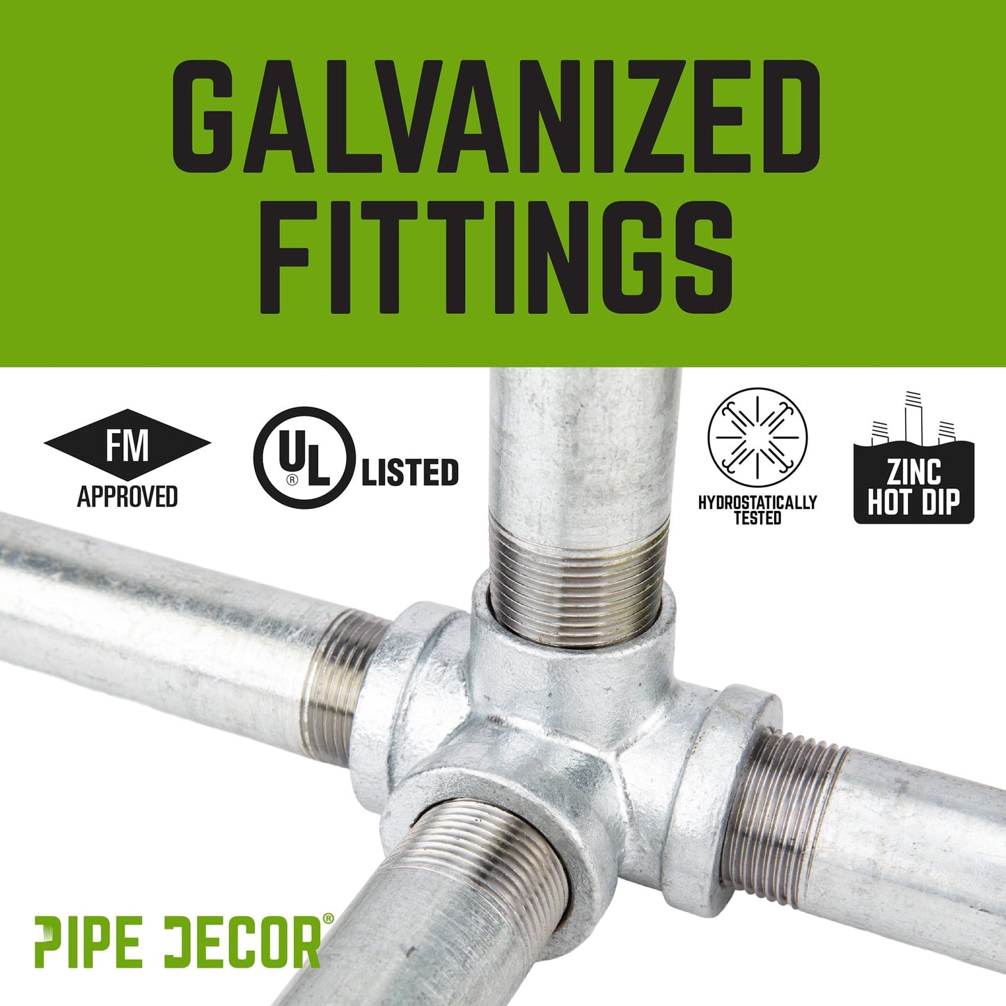 1/2 in. Galvanized Square Floor Flange PIPE DECOR