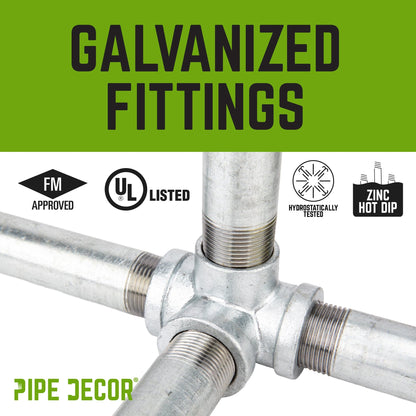 1/2 in. Galvanized Square Floor Flange PIPE DECOR