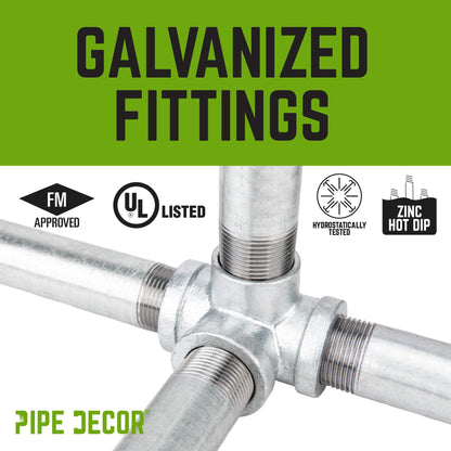 3/4 in. Galvanized Square Floor Flange PIPE DECOR