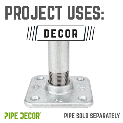 3/4 in. Galvanized Square Floor Flange PIPE DECOR
