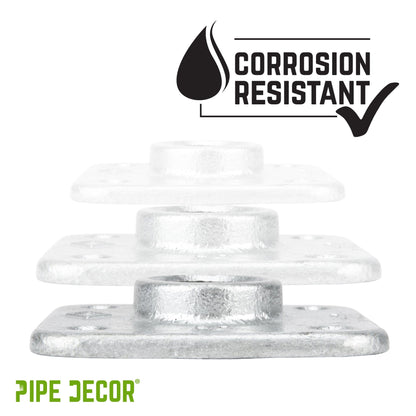 3/4 in. Galvanized Square Floor Flange PIPE DECOR