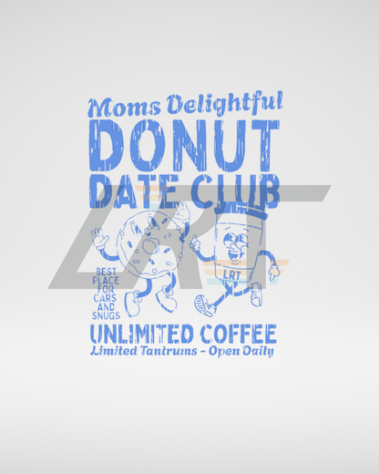 MOMS DONUT DATE CLUB TEE - FADED BLACK