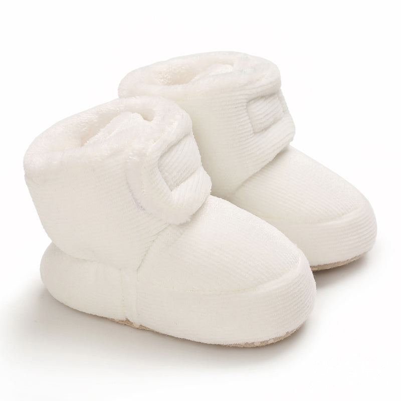 Toddler Baby Girls Booties Plus High Top Slippers Indoor Shoes Crib Shoes First Walker Shoes For Winter NovaCart