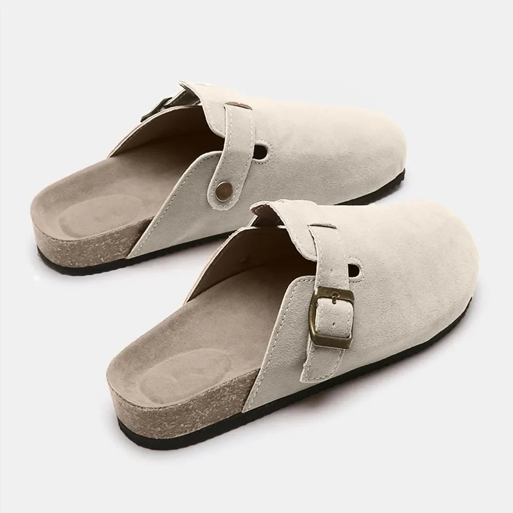 Suede Closed Toe Buckle Slide New Era Fashion LLc
