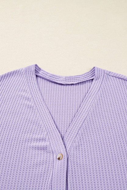 Plus Size Solid Waffle Knit Button-Front Cardigan Shop Style & More | Fresh Looks, Everyday Deals & Free Shipping