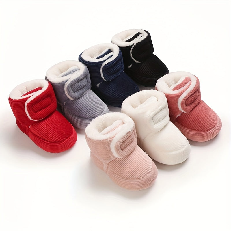 Toddler Baby Girls Booties Plus High Top Slippers Indoor Shoes Crib Shoes First Walker Shoes For Winter NovaCart
