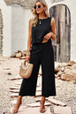 Round Neck Tank and Wide Leg Pants Set New Era Fashion LLc