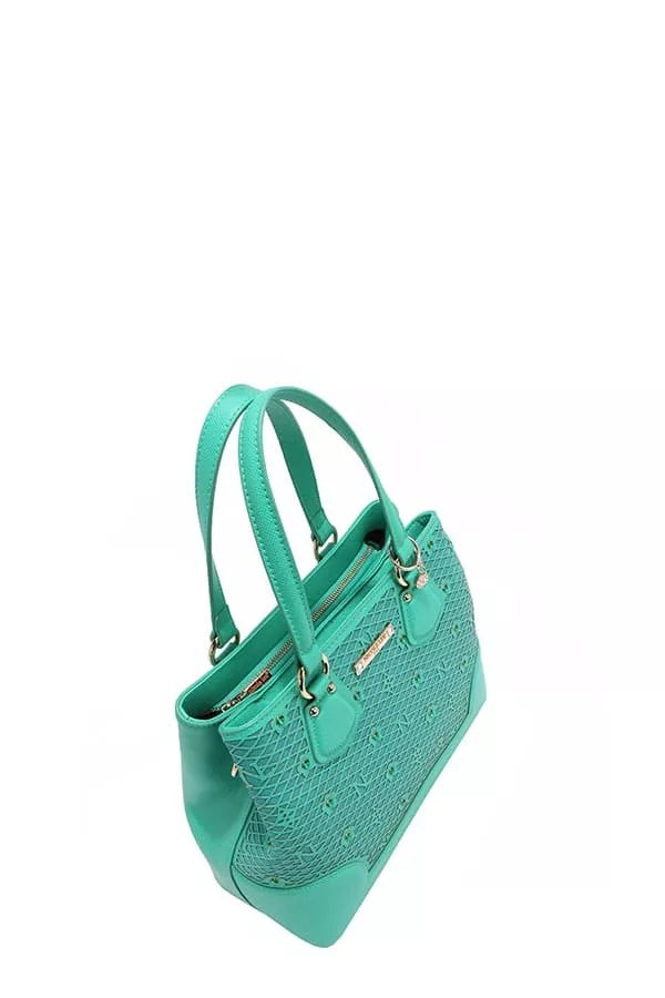 Nicole Lee USA Monogram Pattern Handbag with Rhinestones Decor New Era Fashion LLc