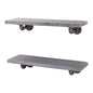 RESTORE Riverstone Grey 24 in. Shelves with L-Shaped Brackets PIPE DECOR
