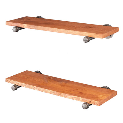 RESTORE Sunset Cedar 24 in. Shelves with Straight Brackets PIPE DECOR