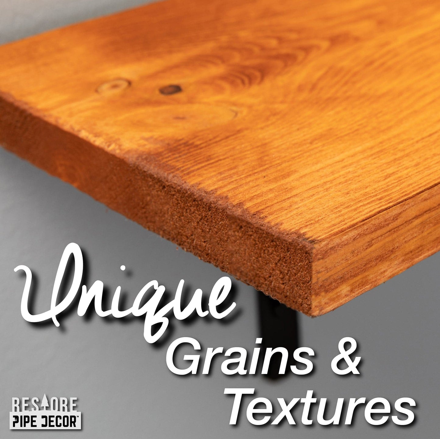 RESTORE Sunset Cedar 24 in. Shelves with Straight Brackets PIPE DECOR