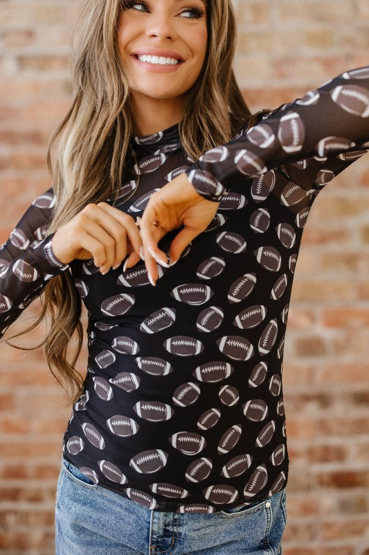 Maci Rugby Mesh Sheer Long Sleeve Top See size chart under “more details” The Fashion Celestial