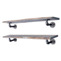 36” Riverstone Grey Live Edge Wood Shelf with L-Shaped Pipe Brackets (2-Pack) PIPE DECOR