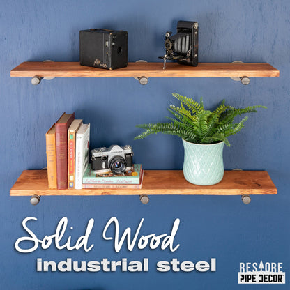 RESTORE Sunset Cedar 36 in. Shelves with Straight Brackets PIPE DECOR