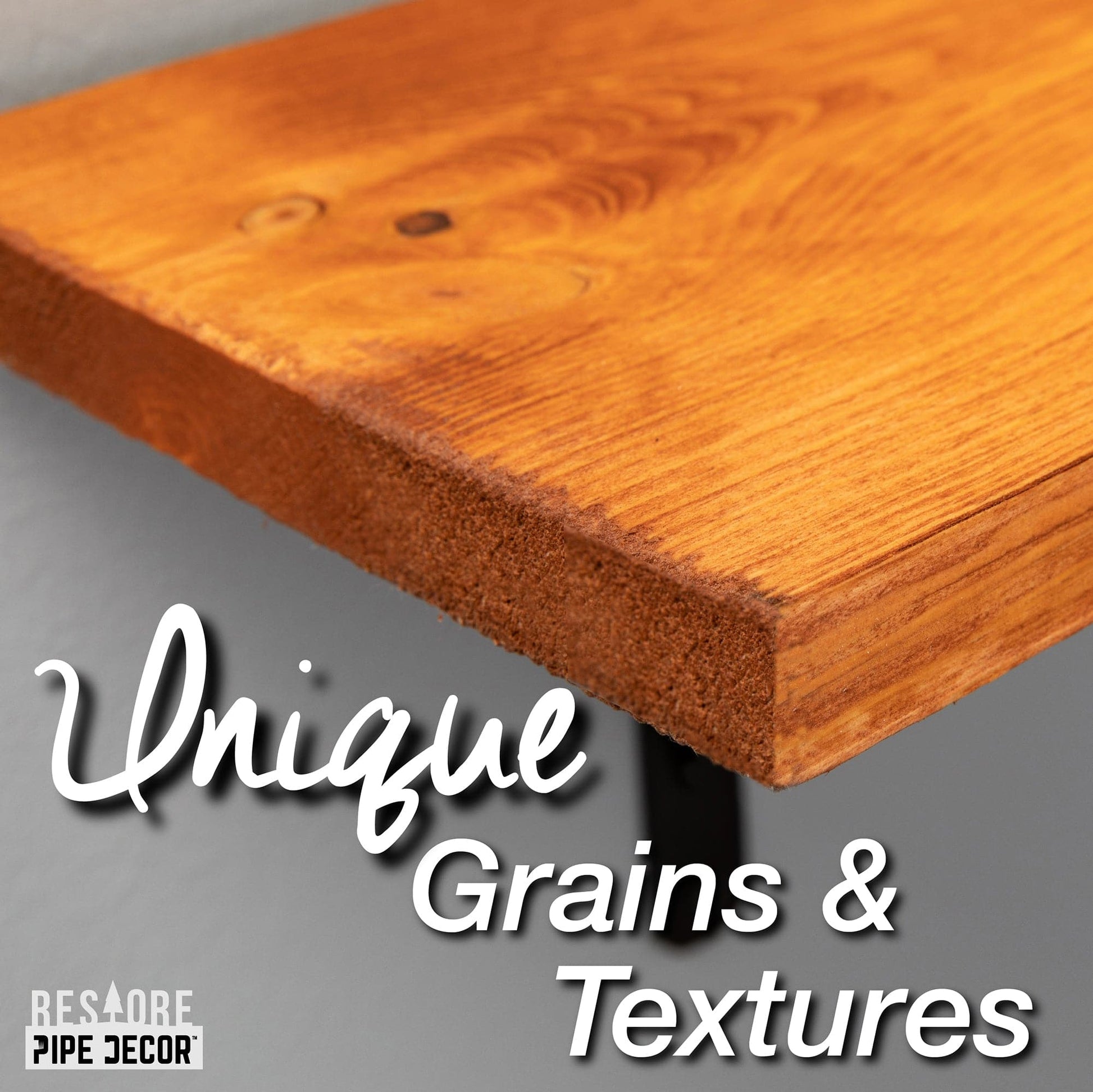 RESTORE Sunset Cedar 36 in. Shelves with Straight Brackets PIPE DECOR