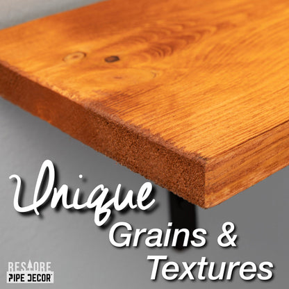 RESTORE Sunset Cedar 36 in. Shelves with Straight Brackets PIPE DECOR