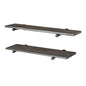 RESTORE Boulder Black 36 in. Shelves with Noir Pre-finished Straight Brackets PIPE DECOR