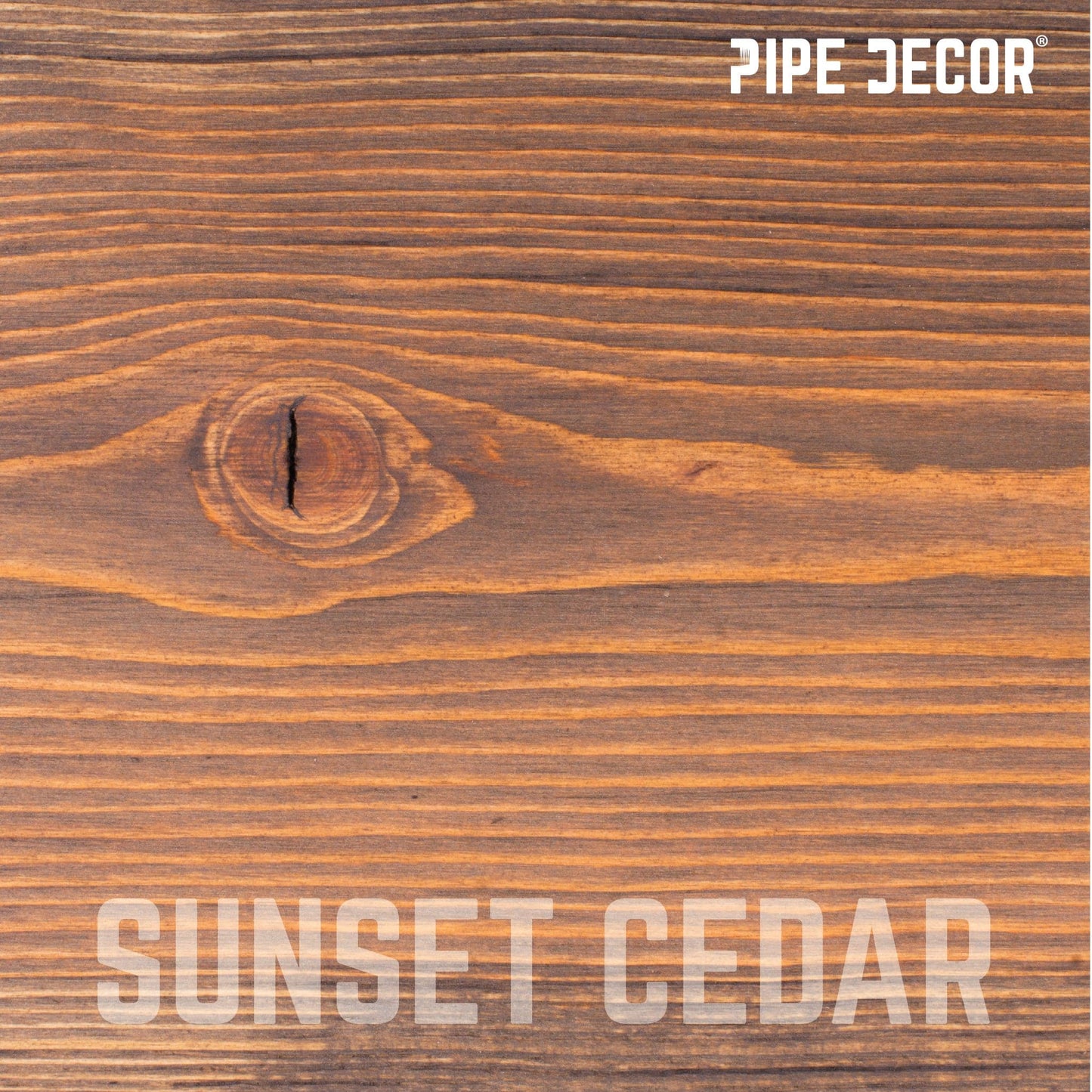 RESTORE Sunset Cedar 24 in. Wood Shelf (Wood Only) PIPE DECOR
