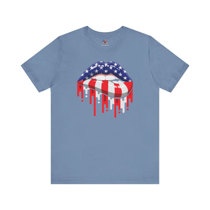 American Flag Lips T-Shirt The Devil's Pickle
